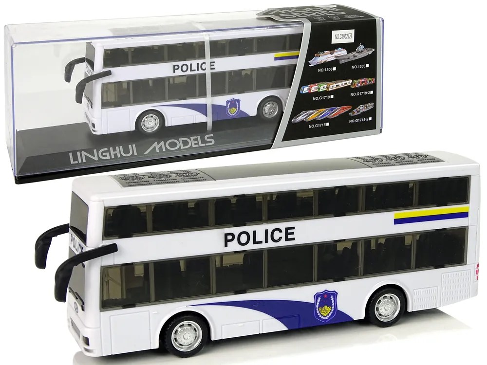 LEAN TOYS Policajný autobus so zvukom