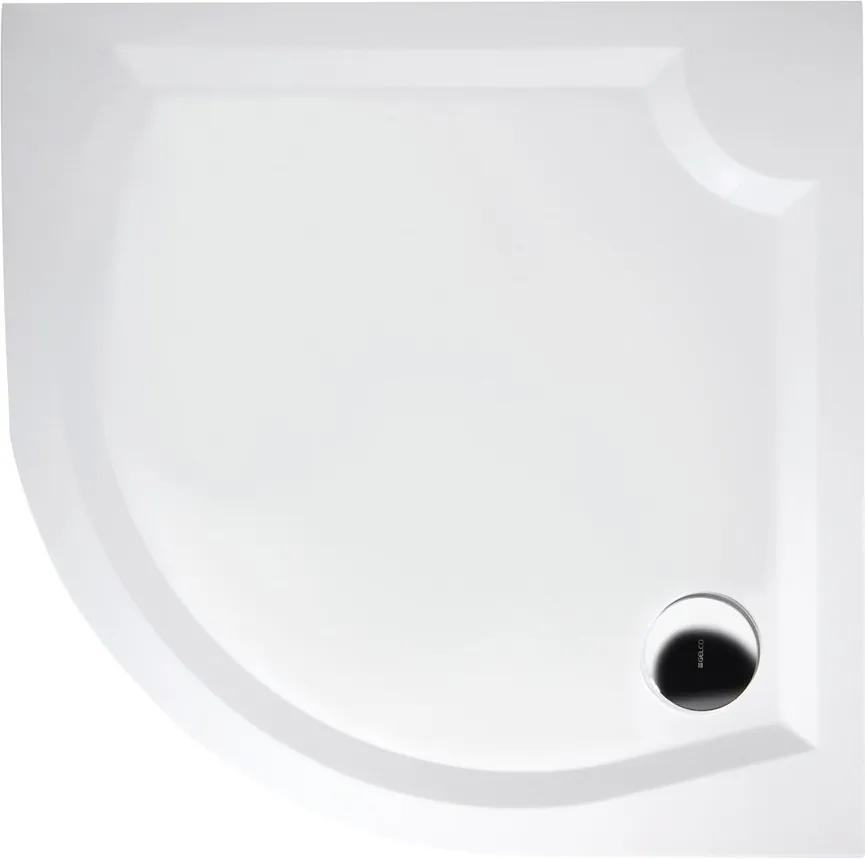 GELCO - LAURA90 sprchová vanička z litého mramoru, čtvrtkruh 90x90x4cm, R500 (GL509)