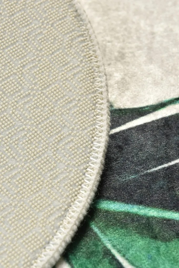 Súprava 2 kusov kúpeľňových predložiek Floret béžová/zelená