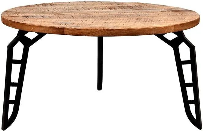 Konferenčný stolík s doskou z mangového dreva LABEL51 Flintstone, ⌀ 80 cm