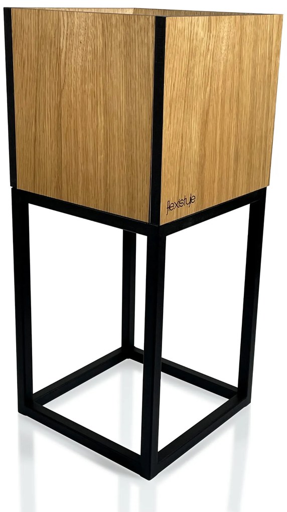 Dekorstudio Moderný kvetináč LOFT FIORINO dub 22x22x50cm