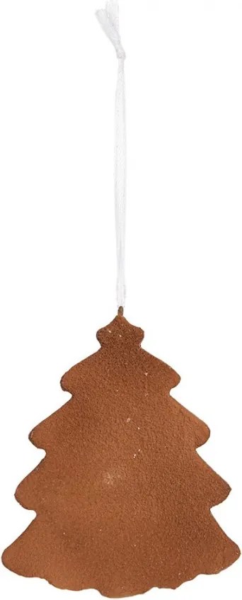 Závesná dekorácia zasnežený perníkový stromček Frosted Ginger - 9*1*10 cm