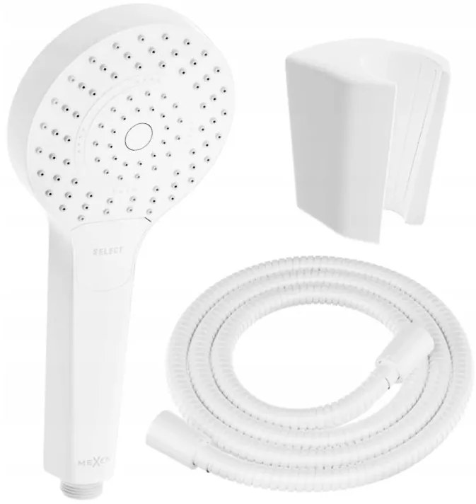Mexen príslušenstvo - ručný sprchový set Oval R-05, 3-funkcie, biela, 785056052-20