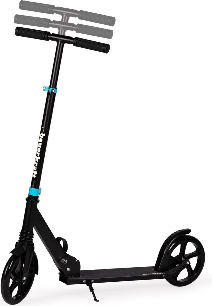 Bauerkraft Skladacia mestská kolobežka pre deti a mládež, nastaviteľná 95–105 cm, 200 mm s odpružením
