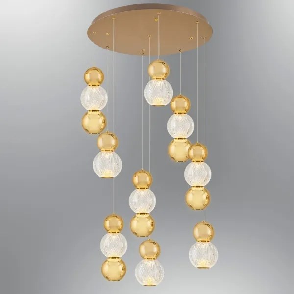 LED luster na lankách CREMONA LED/51W/230V 3000K zlatý