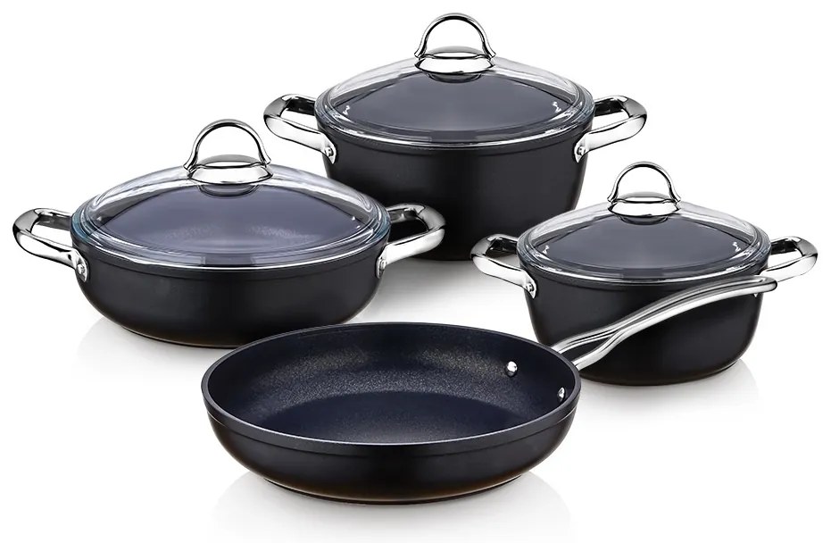 4Home 7-dielna súprava riadu s nepriľnavým povrchom Titanium