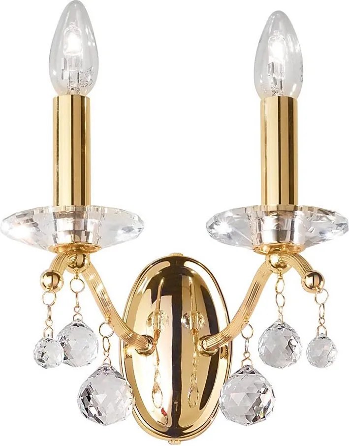 Kolarz 3234.62.3.KoT - Krištáľové nástenné svietidlo CARMEN 2xE14/60W/230V 24K zlato