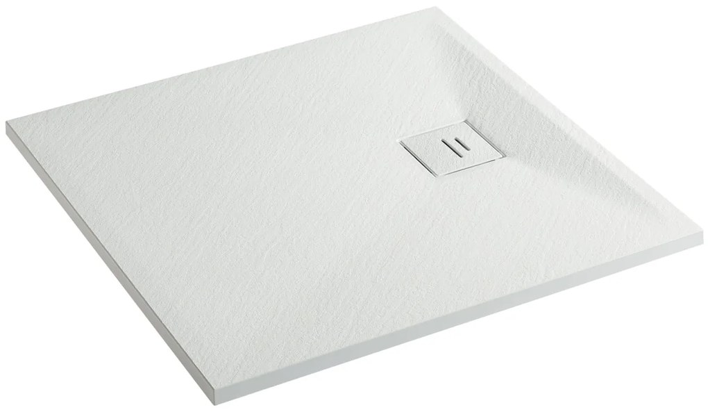 Erga Hyper, SMC sprchová vanička 80x70x2,6 cm + sifón, biela matná, ERG-V06-SMC-7080S-WH