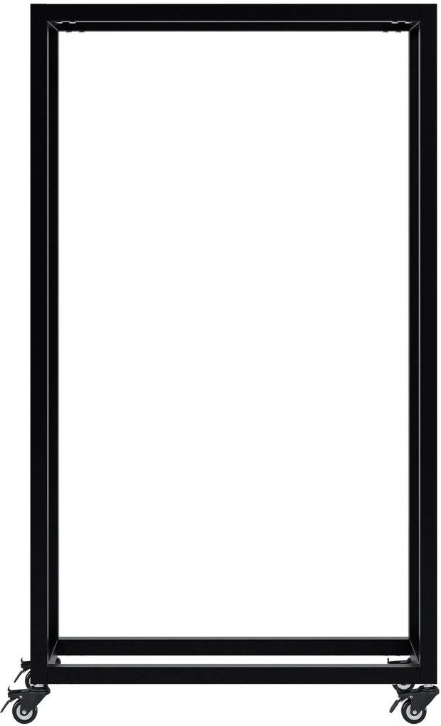 Stojan na drevo Hilta s kolieskami 25x60x100 cm - čierna
