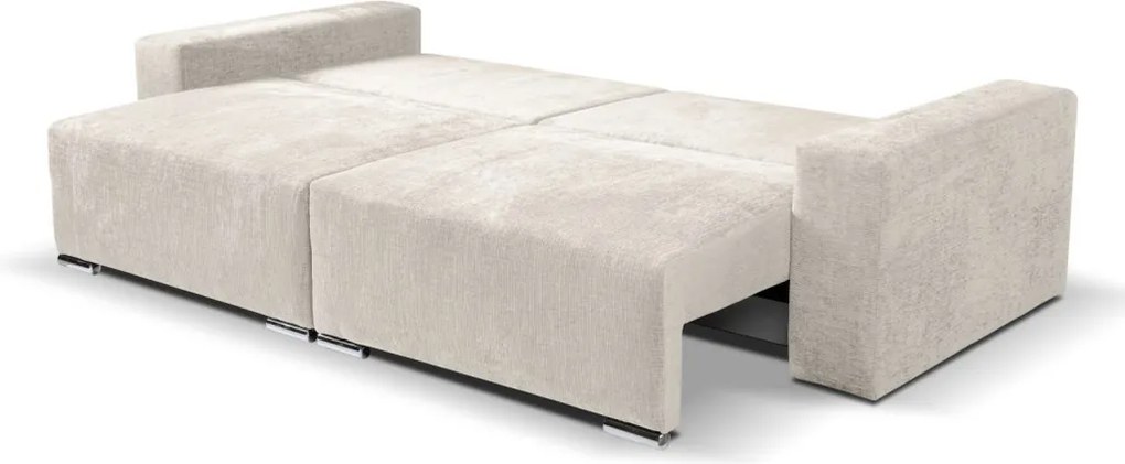 Rozkladacia pohovka Anafi, svetlo - krémová látka