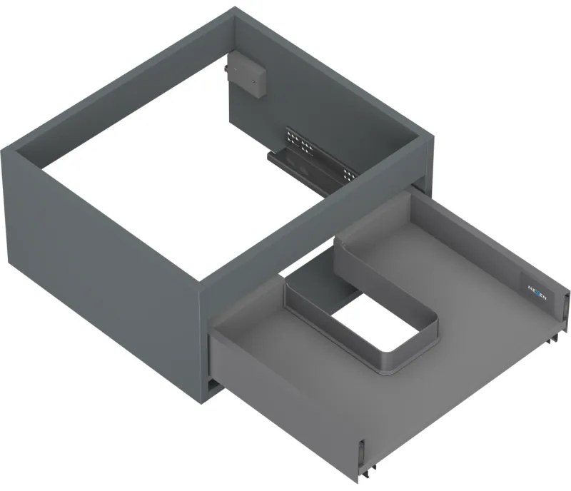 Mexen Box-A, závesná skrinka 50 cm, 1 zásuvka, grafitová matná, 91AX0-0500-235-1-66