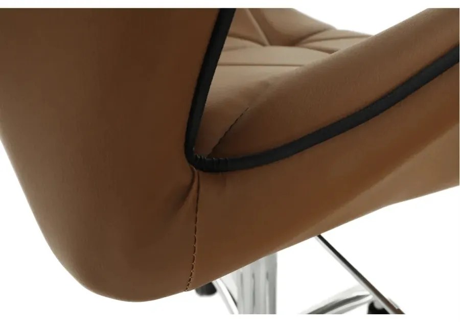 Kancelárske kreslo Twist - hnedá camel / chróm