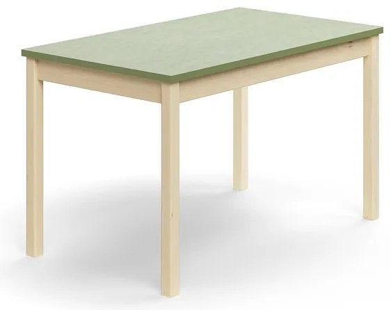 Stôl DECIBEL, 1200x700x720 mm, akustické linoleum, breza/zelenošedá