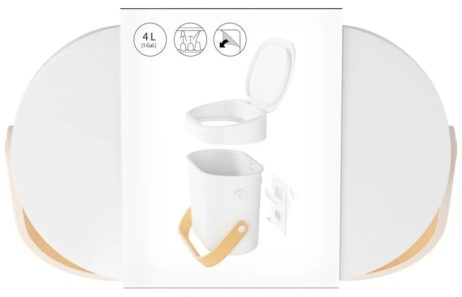 Biela nádoba na kompostovateľný odpad 4 l Bellwood – Umbra
