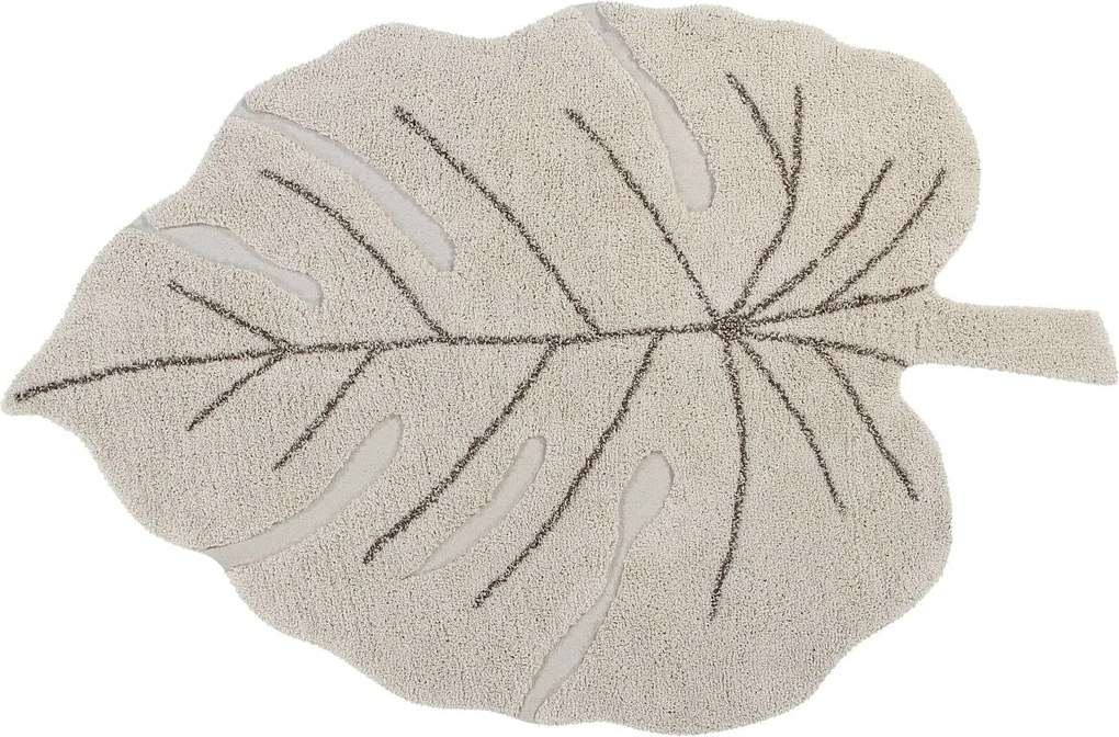 Lorena Canals, Kusový koberec Monstera Natural, 120x180, béžová, obývacia izba