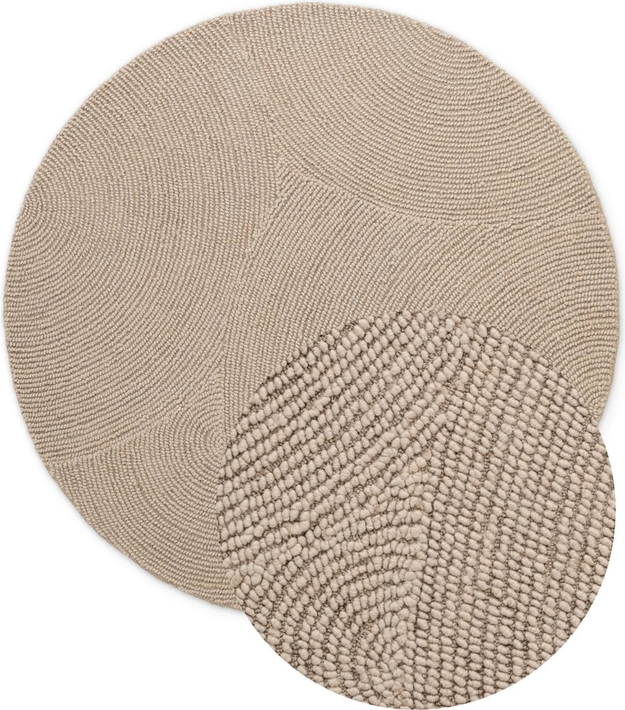 Hanse Home, Kusový koberec Calmio 106221 Beige kruh, 200x200 (priemer) kruh, béžová, obývacia izba