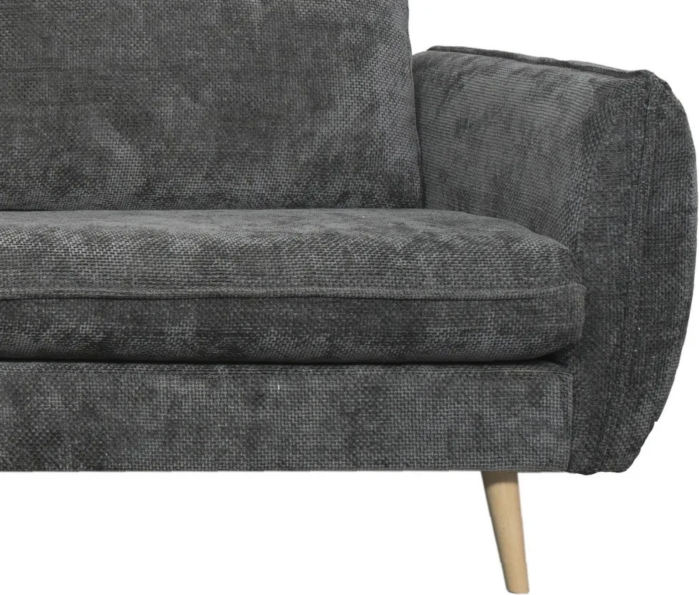 Rohová sedačka Salma, grafitová tkanina, univerzálna pravá/ľavá