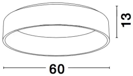 LED stropné svietidlo Rando 60 3000K biele