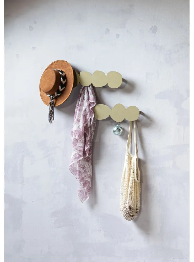 Béžový kovový nástenný vešiak 35 cm Tumulo – Spinder Design