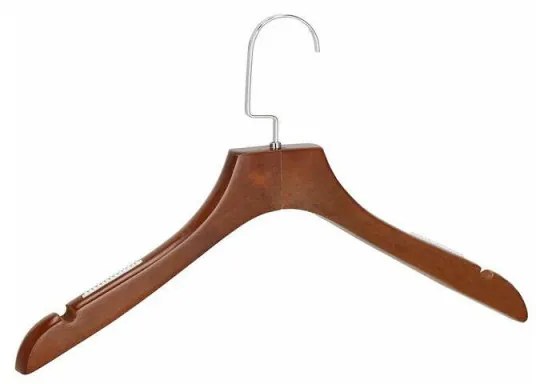 SPRINGOS Ramienka na šaty 38 cm, drevené, tmavo hnedé, súprava 3ks SPRINGOS LUXURY
