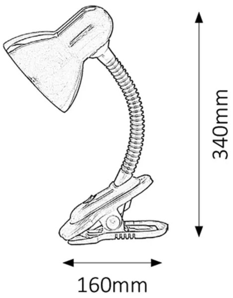 Rabalux 4260 - Lampa s klipom DENNIS 1xE27/40W/230V