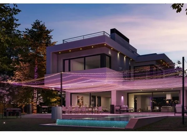 Philips-LED RGBW Stmievateľná vonkajšia svetelná reťaz HUE WACA 500xLED 44,4 m IP54