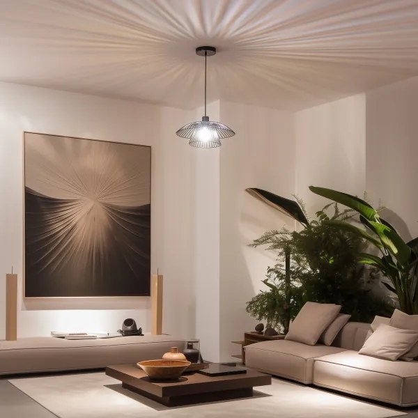 Brilagi - LED luster na lanku CERIA WIRE 1xE27/40W/230V pr. 38 cm čierna