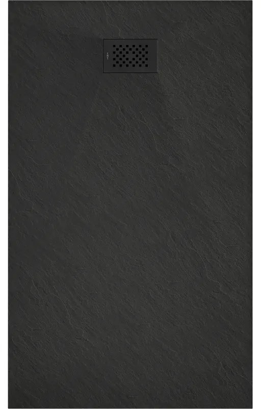 Mexen Hugo, obdĺžniková sprchová vanička SMC 160 x 70 cm, čierna, čierna krytka, 42707016-B