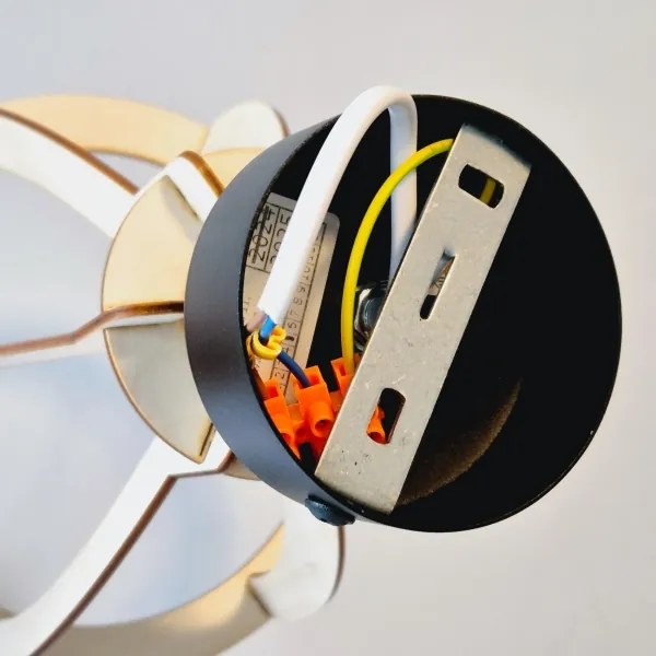 Prisadený luster LANDO 1xE27/15W/230V buk