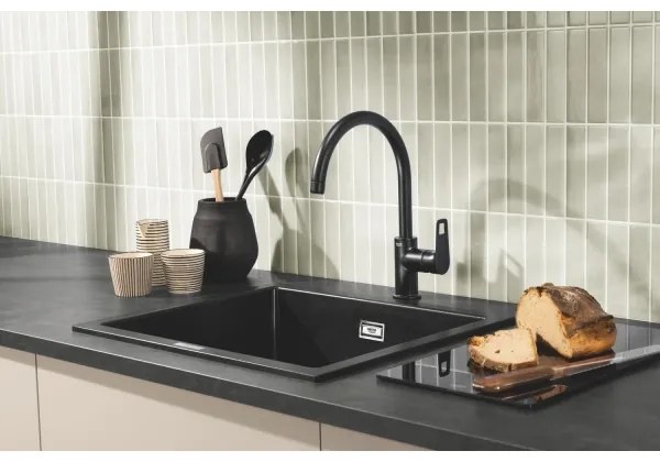 GROHE 40786K00 - Sklenená doska 450 × 240 × 19 mm čierna