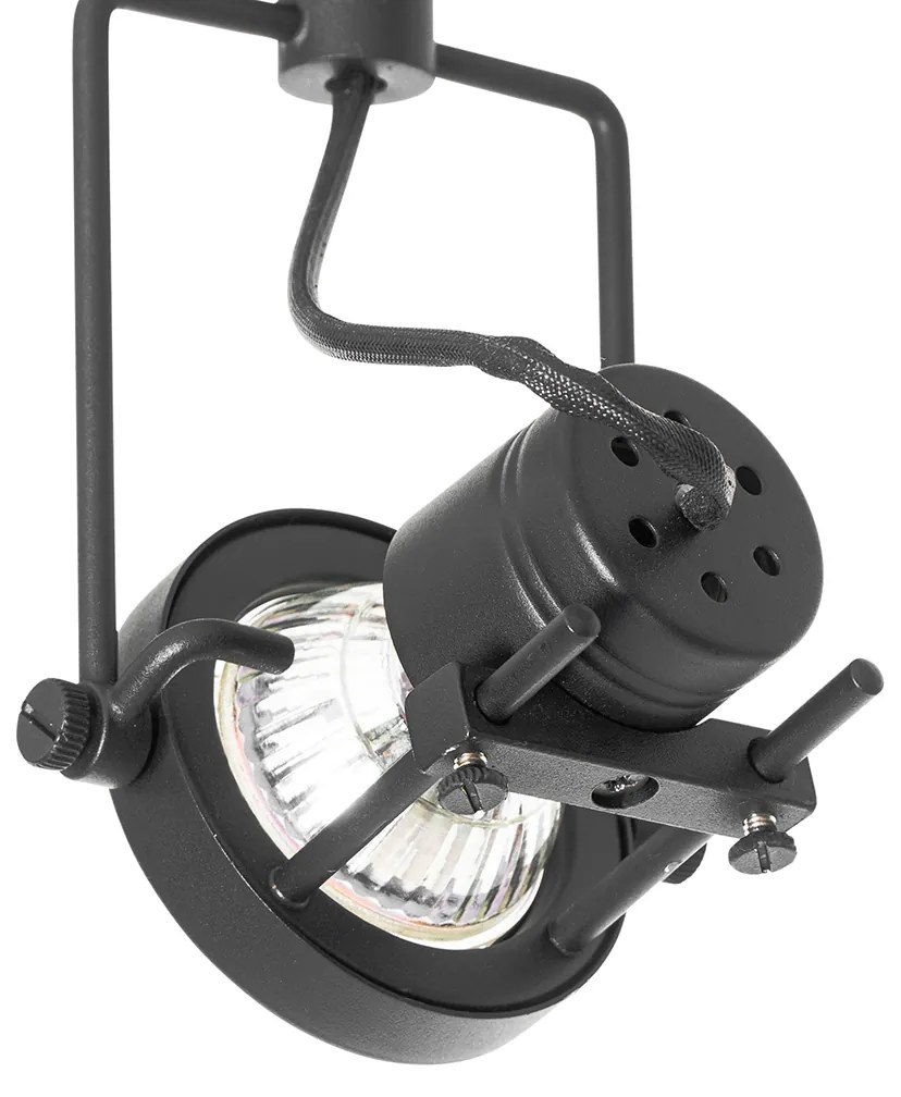 Inteligentný koľajnicový systém čierny 1-fázový vrátane 5 Wifi GU10 - Suplux