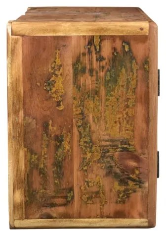 furniture-nabytek.cz - Masívna skrinka pod umývadlo Calcutta z recyklovaného dreva, lakovaná, viacfarebná – 70×35×50 cm