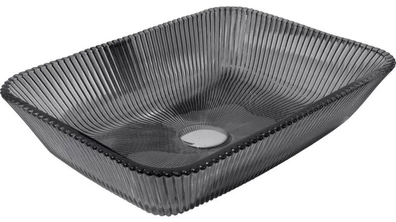 Mexen Tiva, sklenené umývadlo na dosku 46 × 33 cm, čierna, 24184670