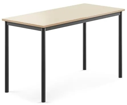 Stôl BORÅS, 1200x600x720 mm, laminát - breza, antracit