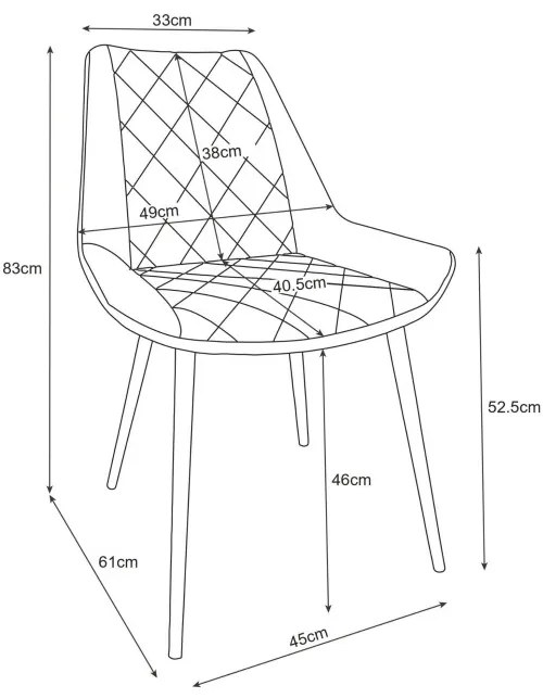Set dvoch jedálenských stoličiek SJ.0488 čierne
