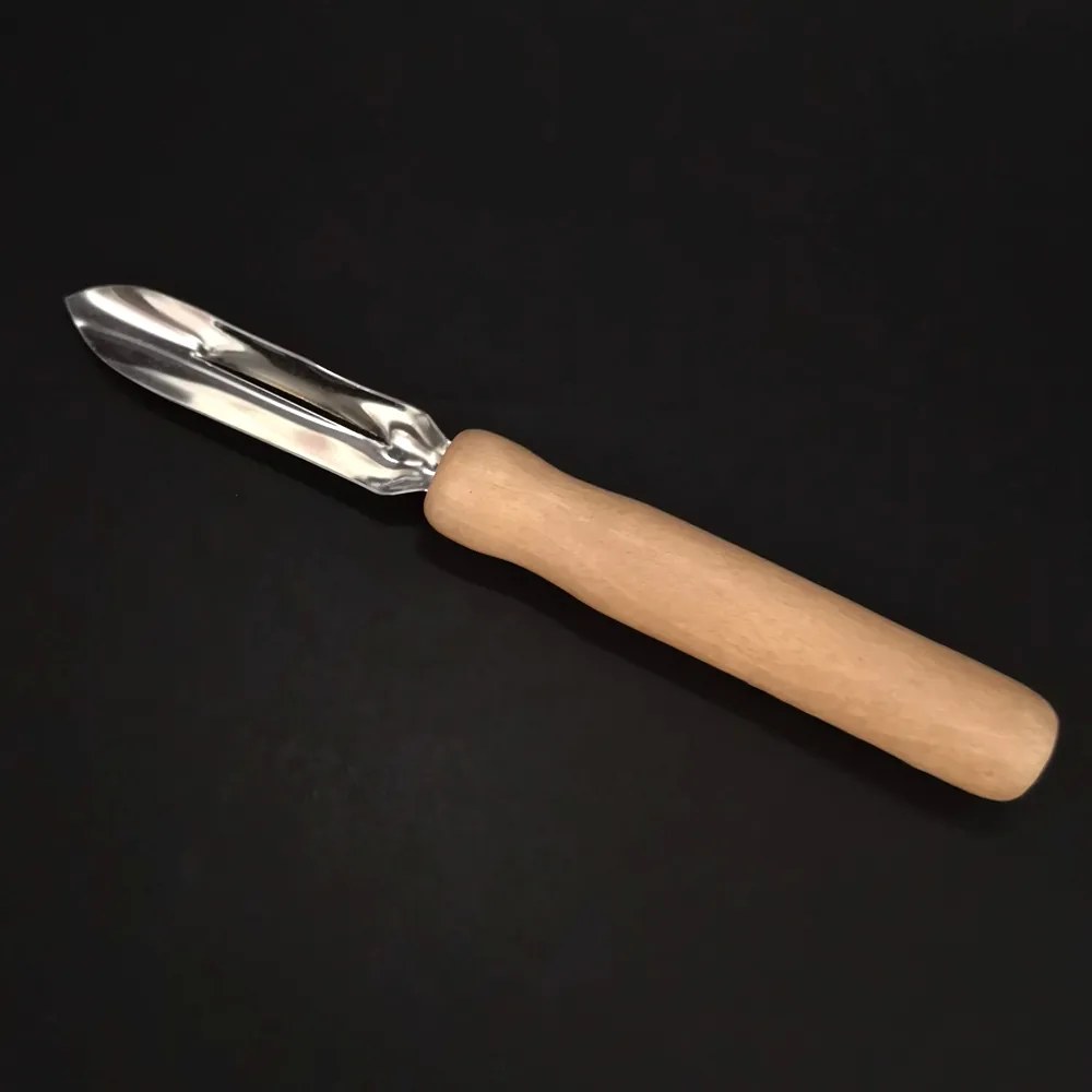 AMADEA Škrabka s drevenou rukoväťou, dĺžka 16,5 cm