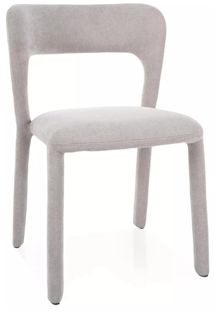 Čalouněná jídelní židle Vico světle šedá
