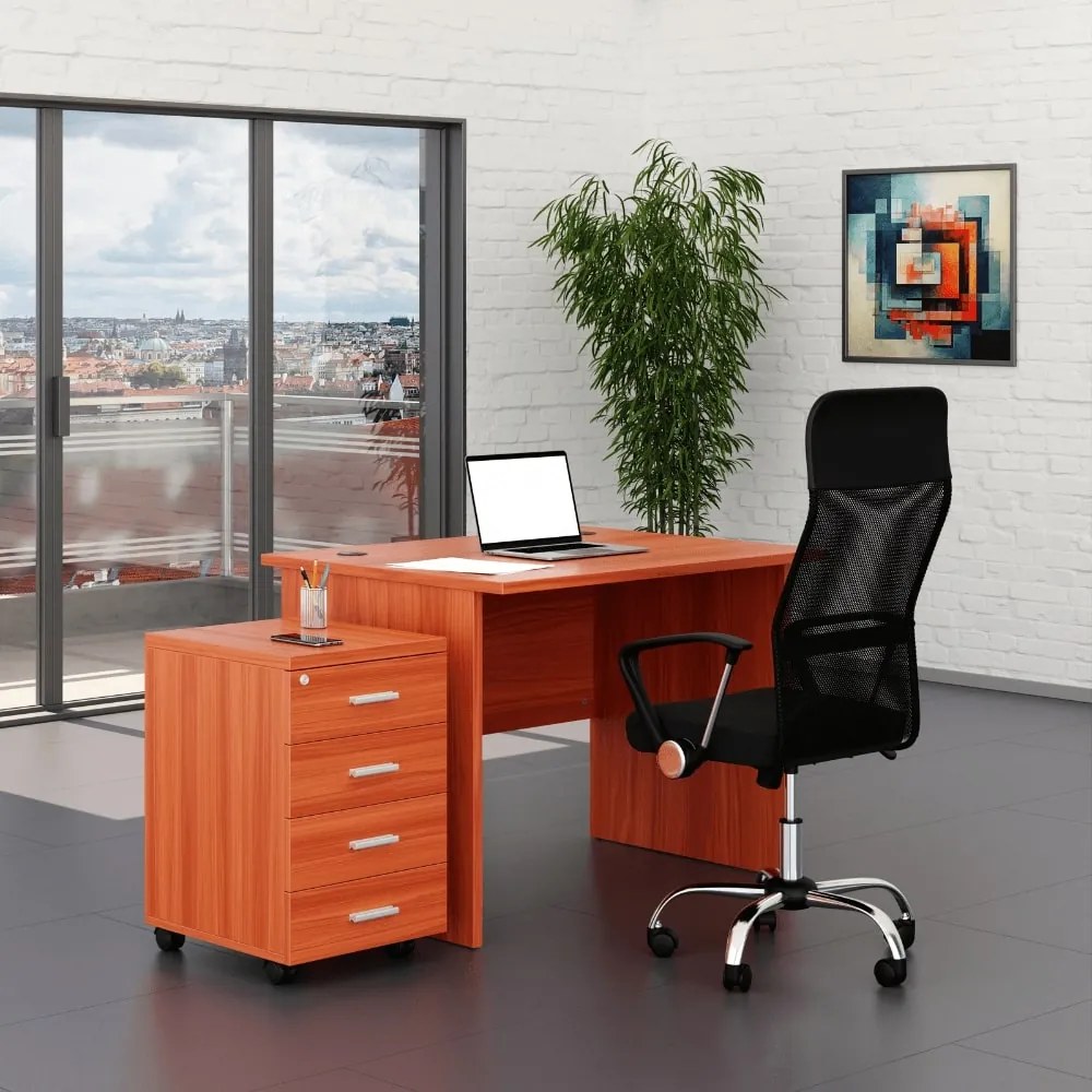 Zostava kancelárskeho nábytku SimpleOffice 1, 100 cm, čerešňa