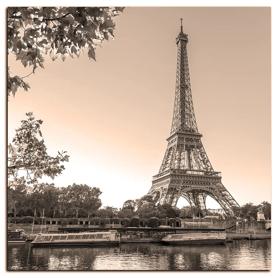 Obraz na plátne -  Eiffel Tower - štvorec 3110FA (50x50 cm)