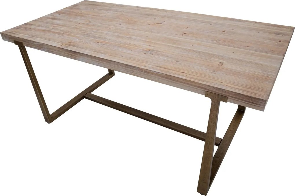 Jedálenský stôl Ankara 180 cm hnedý/zlatý