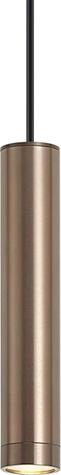 Dizajnové závesné svietidlo tmavý bronz GU10 50mm IP44 - Tuba
