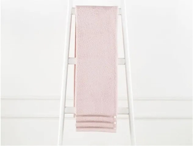 Púdrovoružový bavlnený uterák Emily, 70 × 140 cm