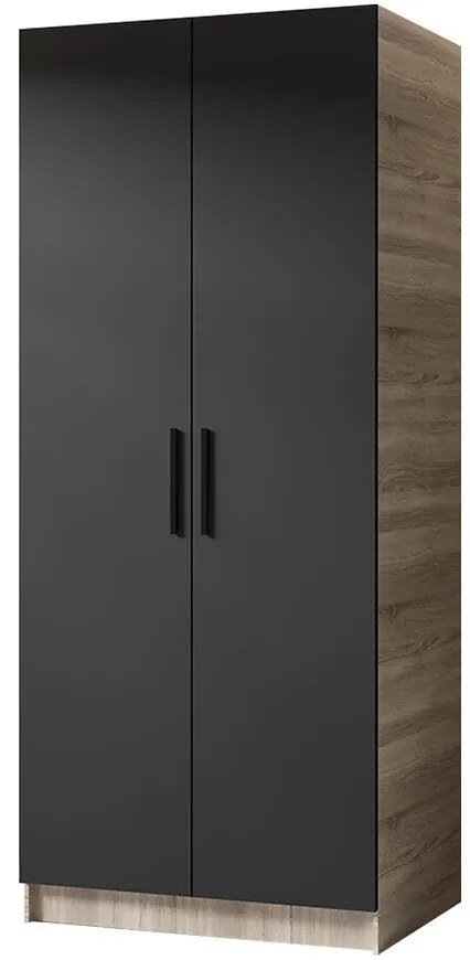 Skriňa Gold 2d Dub Sonoma/Čierna