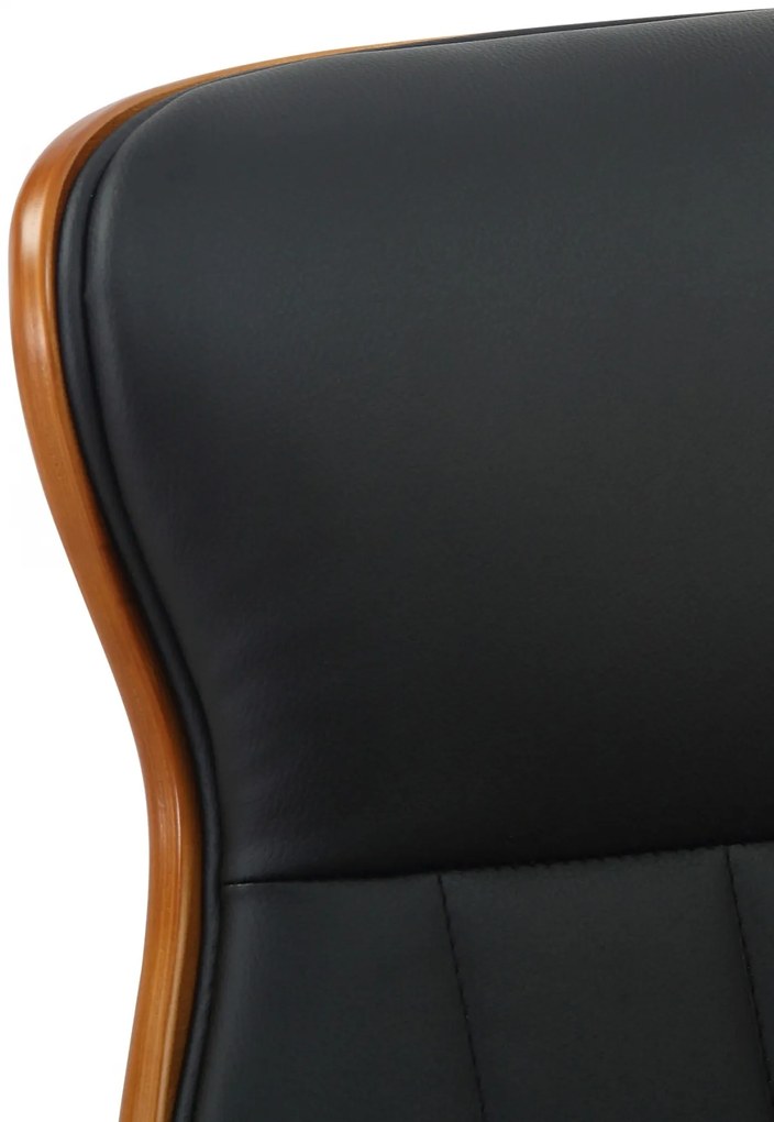 Design-Shop Kancelárska stolička Melilla - drevo orech - Čierna