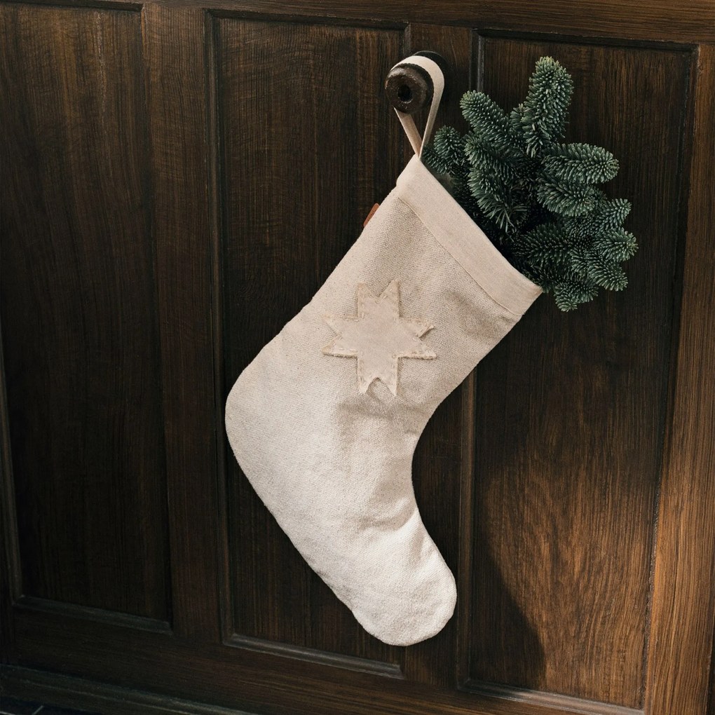 Ferm Living Vianočná pančucha z organickej bavlny Vela