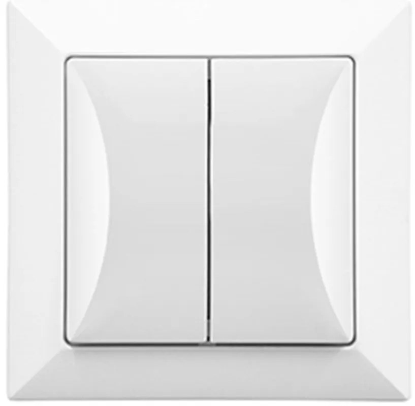 Dvojitý spínač POLA white 33022