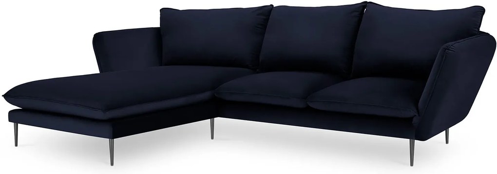 MAZZINI SOFAS Zamatová štvormiestna rohová pohovka Acacia ľavý roh 250 × 165 × 96 cm