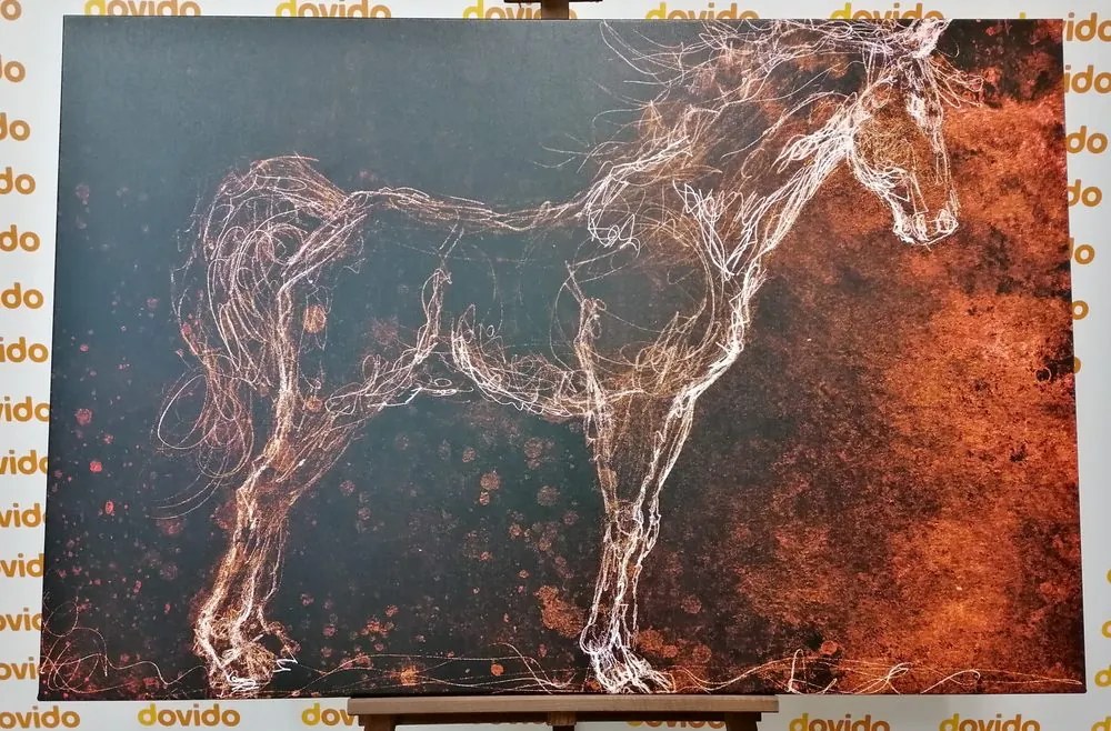 Obraz abstraktný kôň
