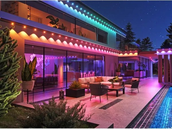 Nanoleaf N7401E00-5POL - LED RGBCW Rozširujúci reťazec 72W/230V 5m 2200-6500K IP67 Wi-Fi