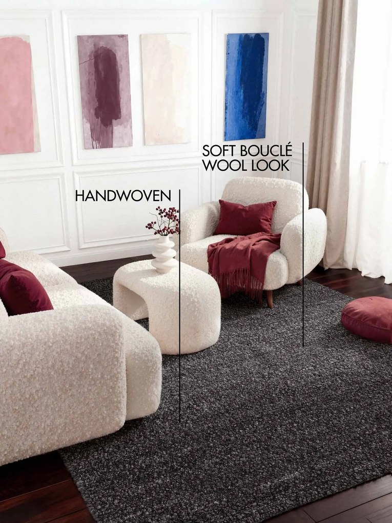 Ted Baker, Kusový koberec Ted Baker Notting Hill 106345 Dark Grey, 160x230, šedá, obývacia izba